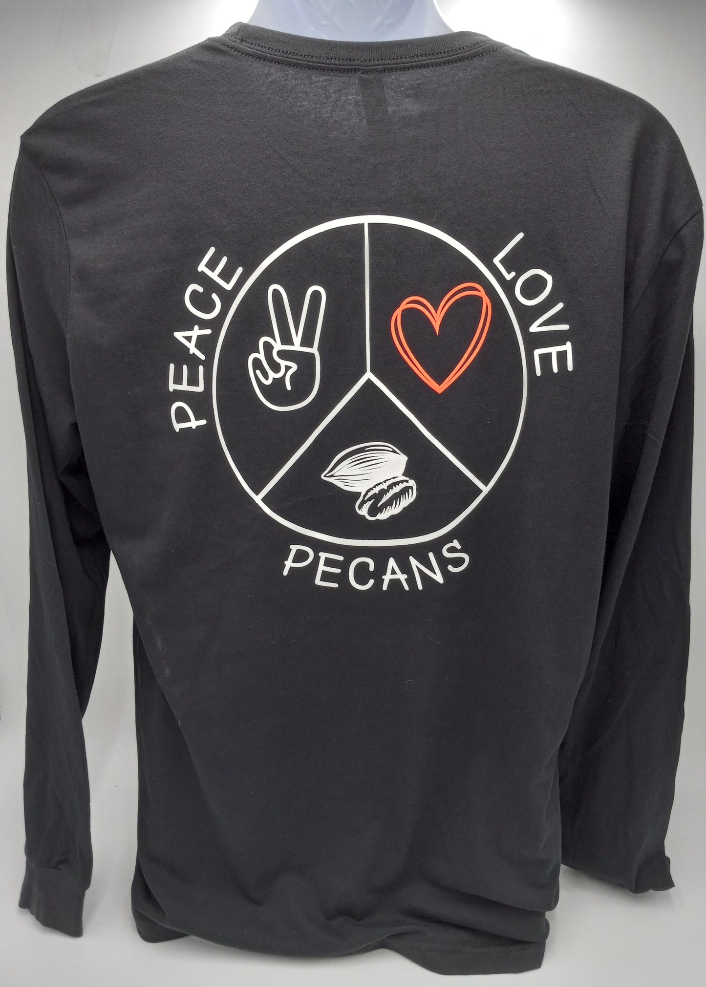 Georgia Pecan Co. Peace Love & Pecans Long Sleeve Shirt (Black)