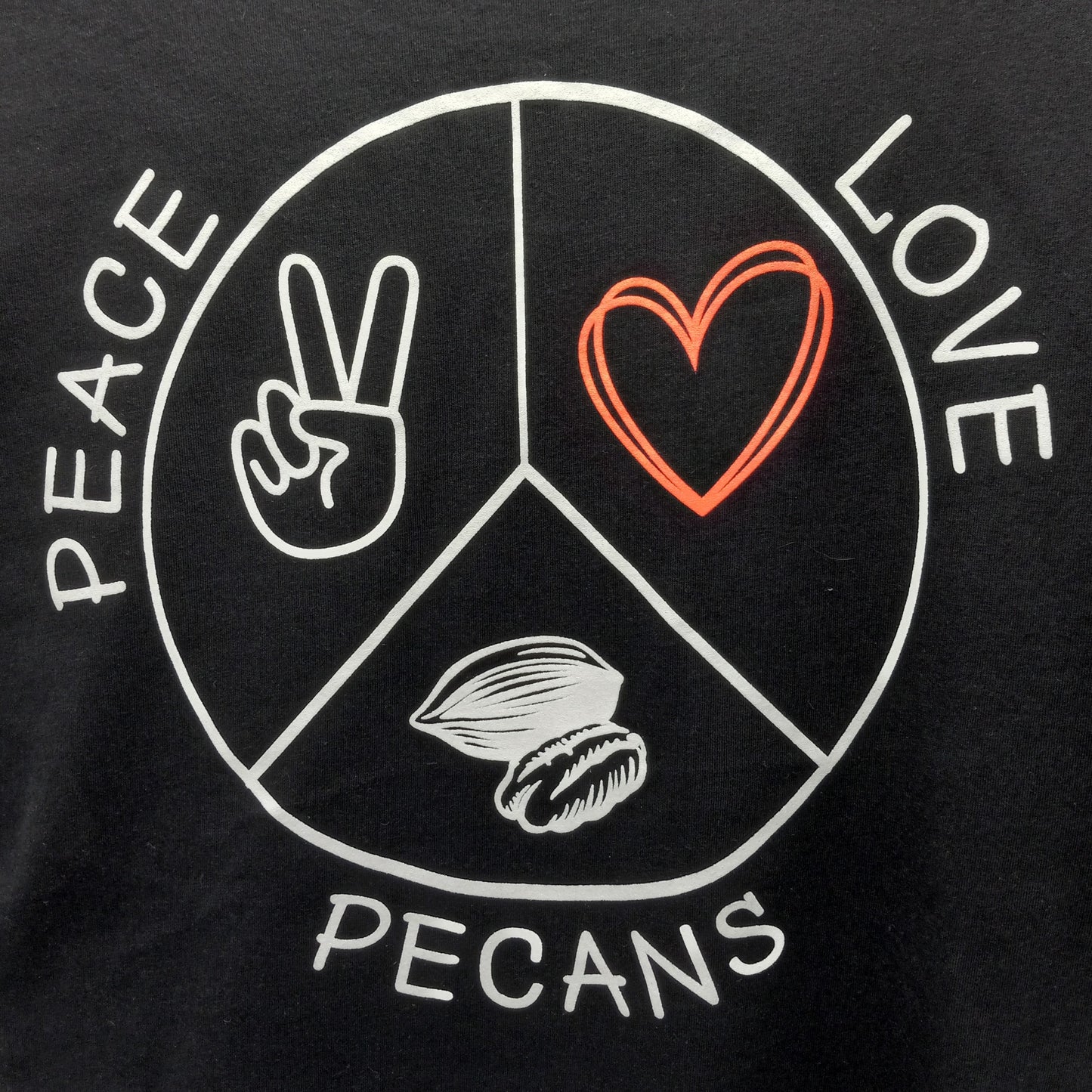 Georgia Pecan Co. Peace Love & Pecans Long Sleeve Shirt (Black)